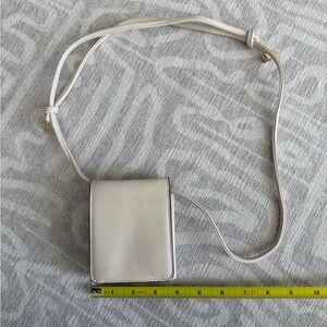 Japanese Faux Leather White Crossbody Bag